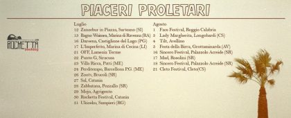 Piaceri Proletari Estate 2016